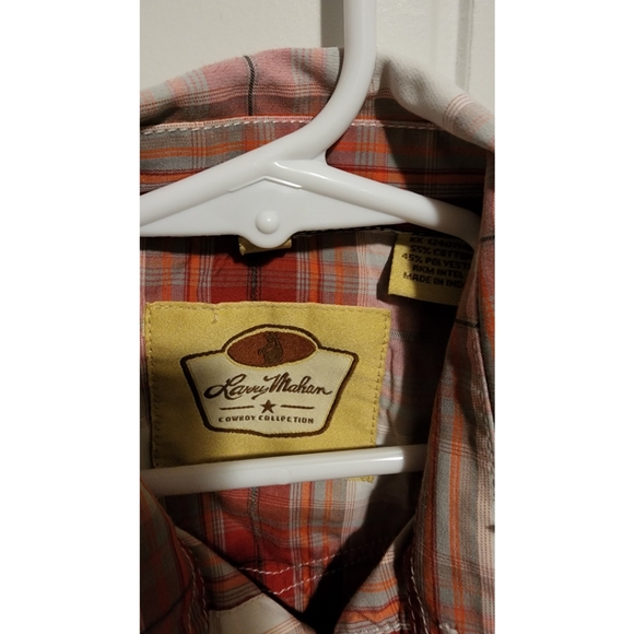 Boys large Larry Mahan cowboy collection shirt pearl snap button down western - Picture 2 of 4